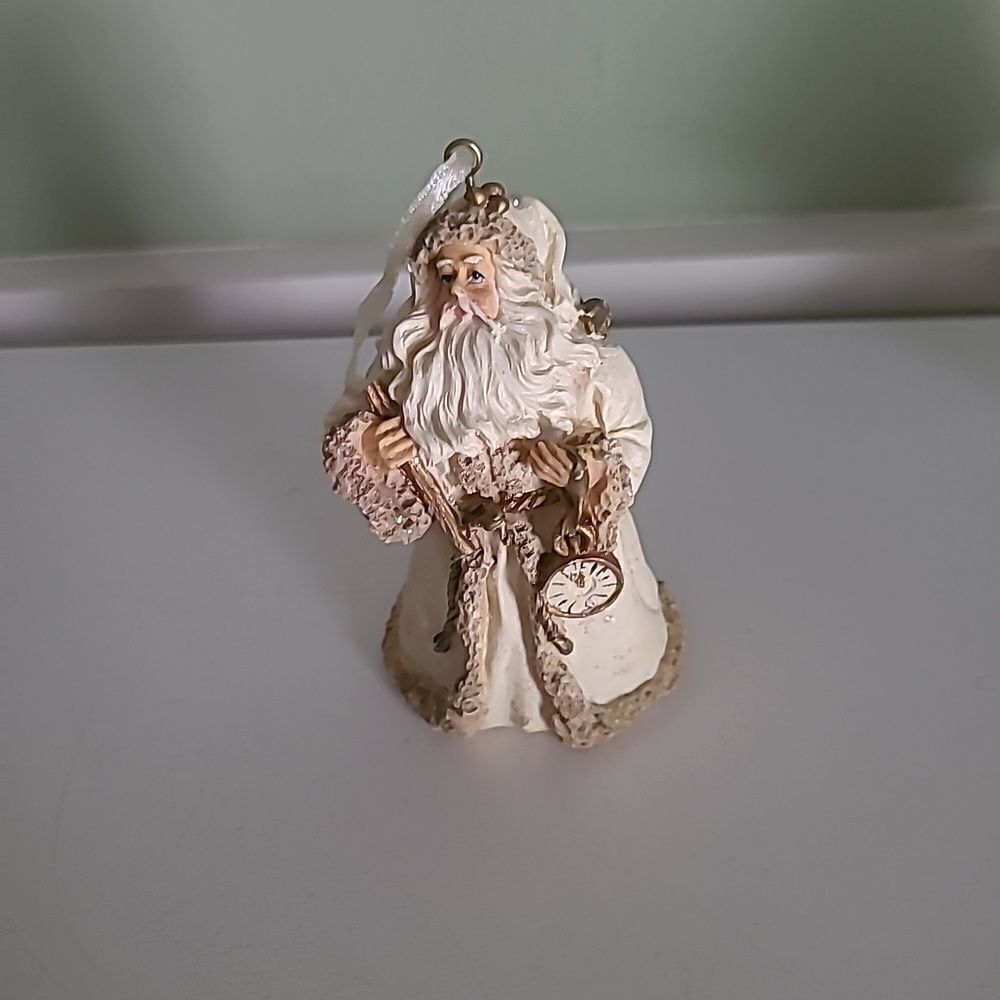 Santa Ornament with Clock